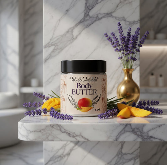 Homemade All-Natural Mango Lavender Body Butter
