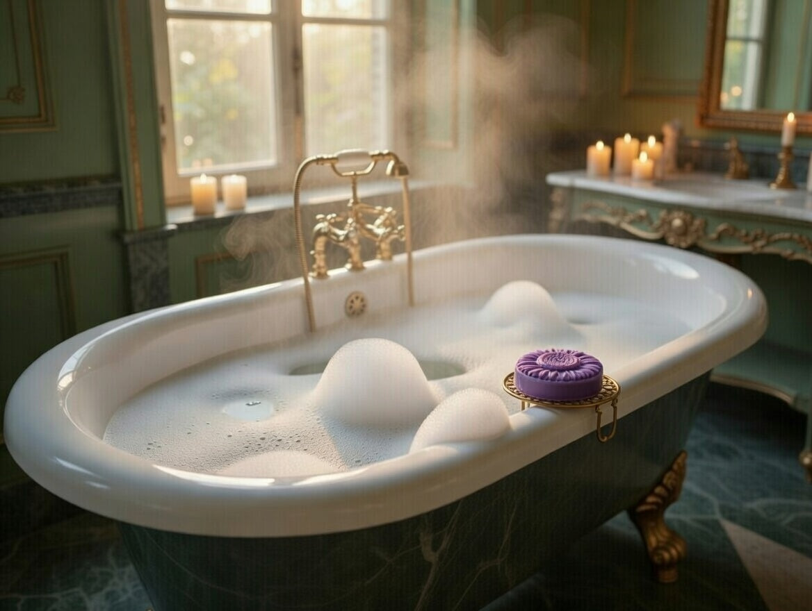 Homemade Lavender Oatmeal Bar Soap