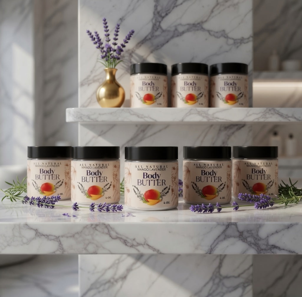 Homemade All-Natural Mango Lavender Body Butter